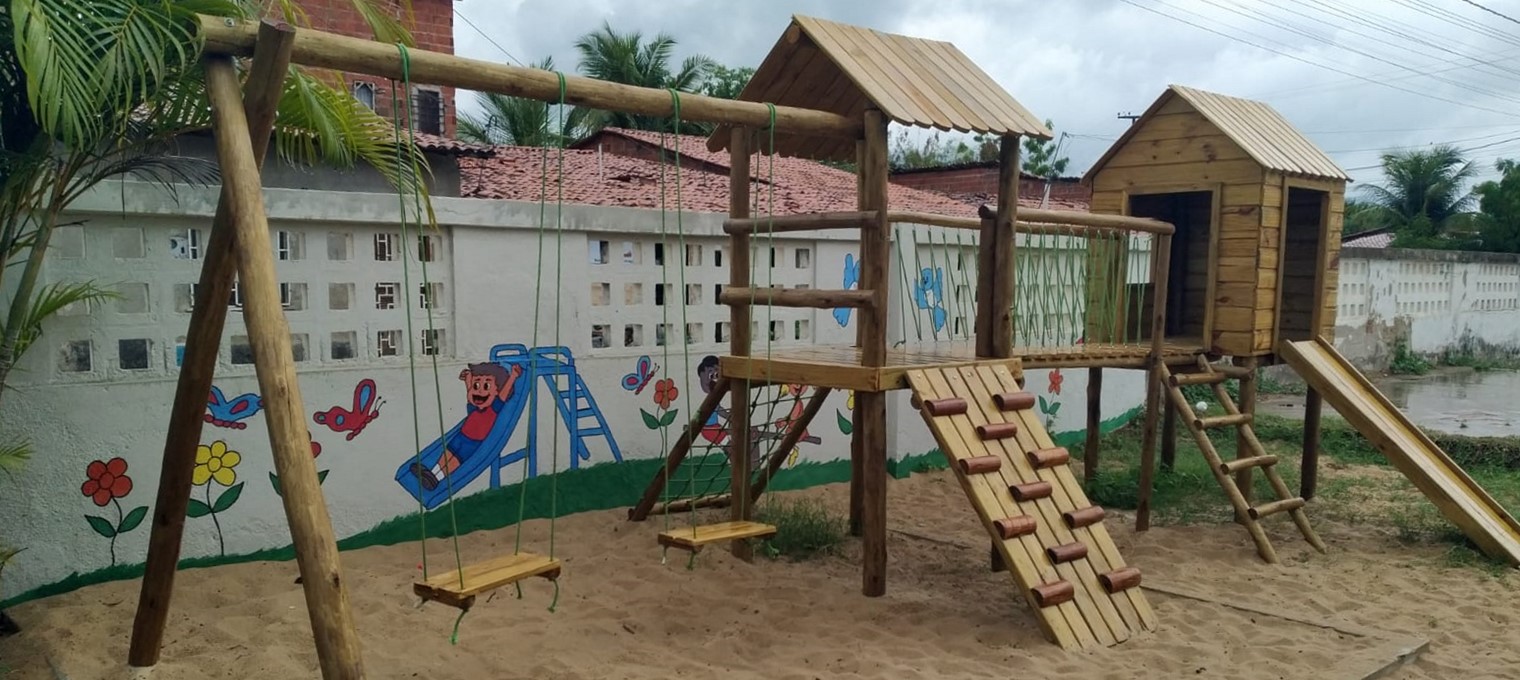 noticia-parquinhos Fundação Abrinq beneficia milhares de crianças com doação de parquinhos para creches no Nordeste